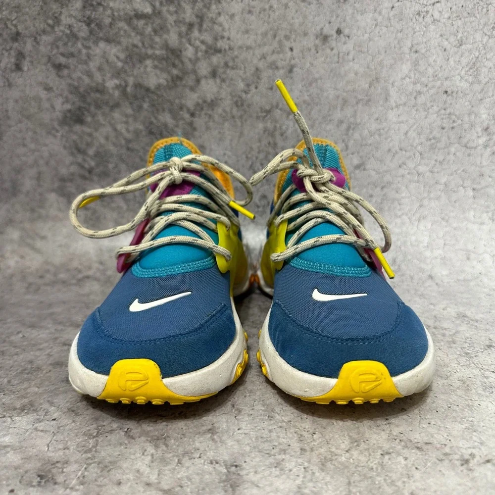 Nike React Presto GS Kids 4Y Blue Blueberry Waffle CK1752-400 Sneakers